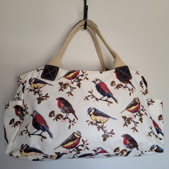 LESSER & PAVEY UK "Bird Song" Laminated Cotton Canvas Ladies Tote Bag - Picture 3 of 13